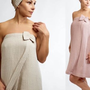 Pirties/vonios rinkinys - prijuostė ir turbanas