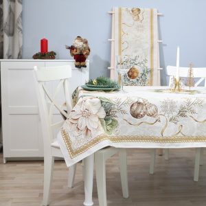 Kalėdinė staltiesė Auksinės Kalėdos (blizgi)