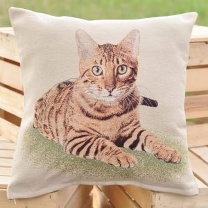 Dvipusis pagalvės užvalkalas Bengalijos katė
