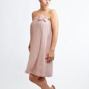 Rožinė pirties prijuostė