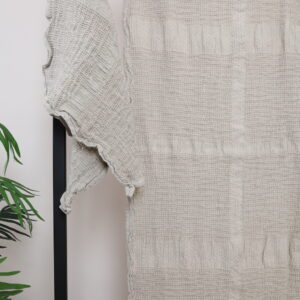 Pilkas lininis rankšluostis