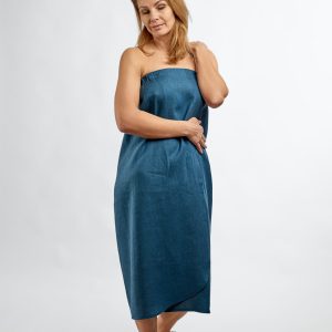 Garinto lino tamsiai mėlyna prijuostė