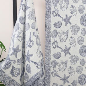 Lininis rankšluostis Mėlynos kriauklės