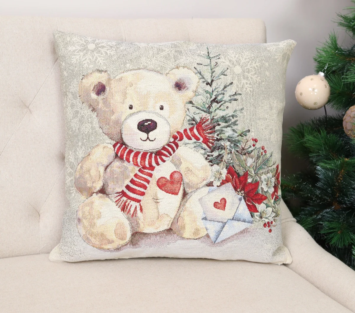 Dvipusis pagalvės užvalkalas Dovanų meškiukas