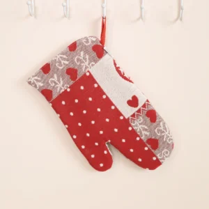 Virtuvinė pirštinė Raudonos širdys