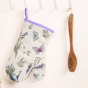 Virtuvinė pirštinė Levandos ir drugeliai