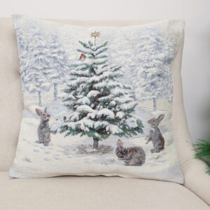 Dvipusis pagalvės užvalkalas Sniego Pasaka (blizgus)