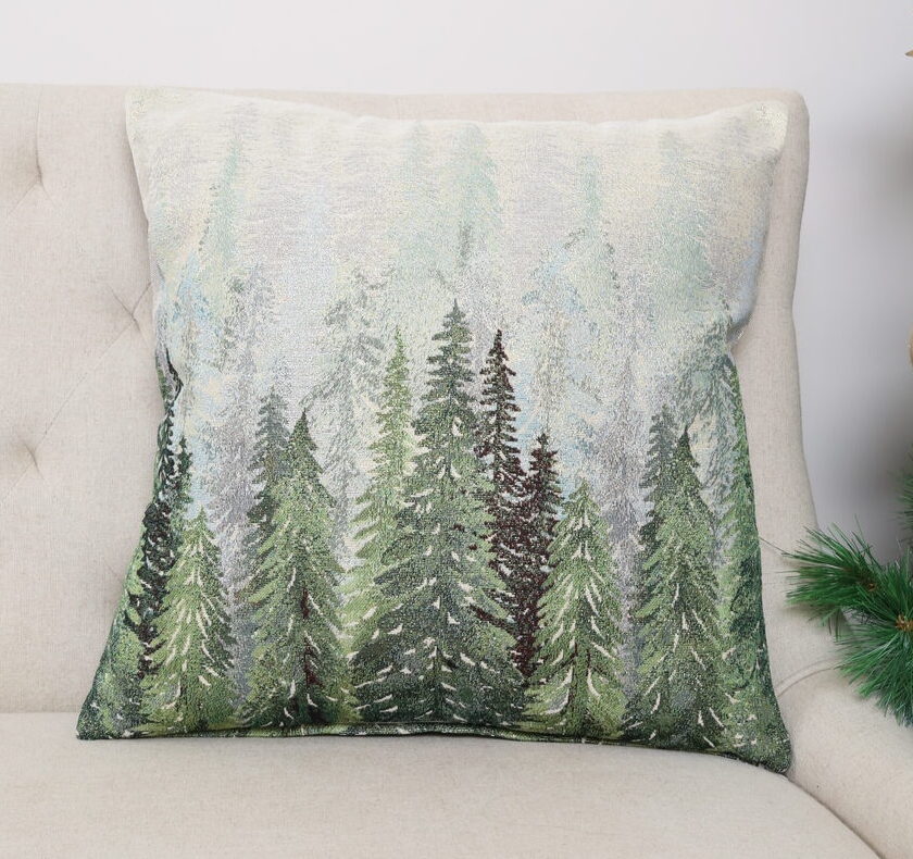 Dvipusis pagalvės užvalkalas Miškas (blizgus)