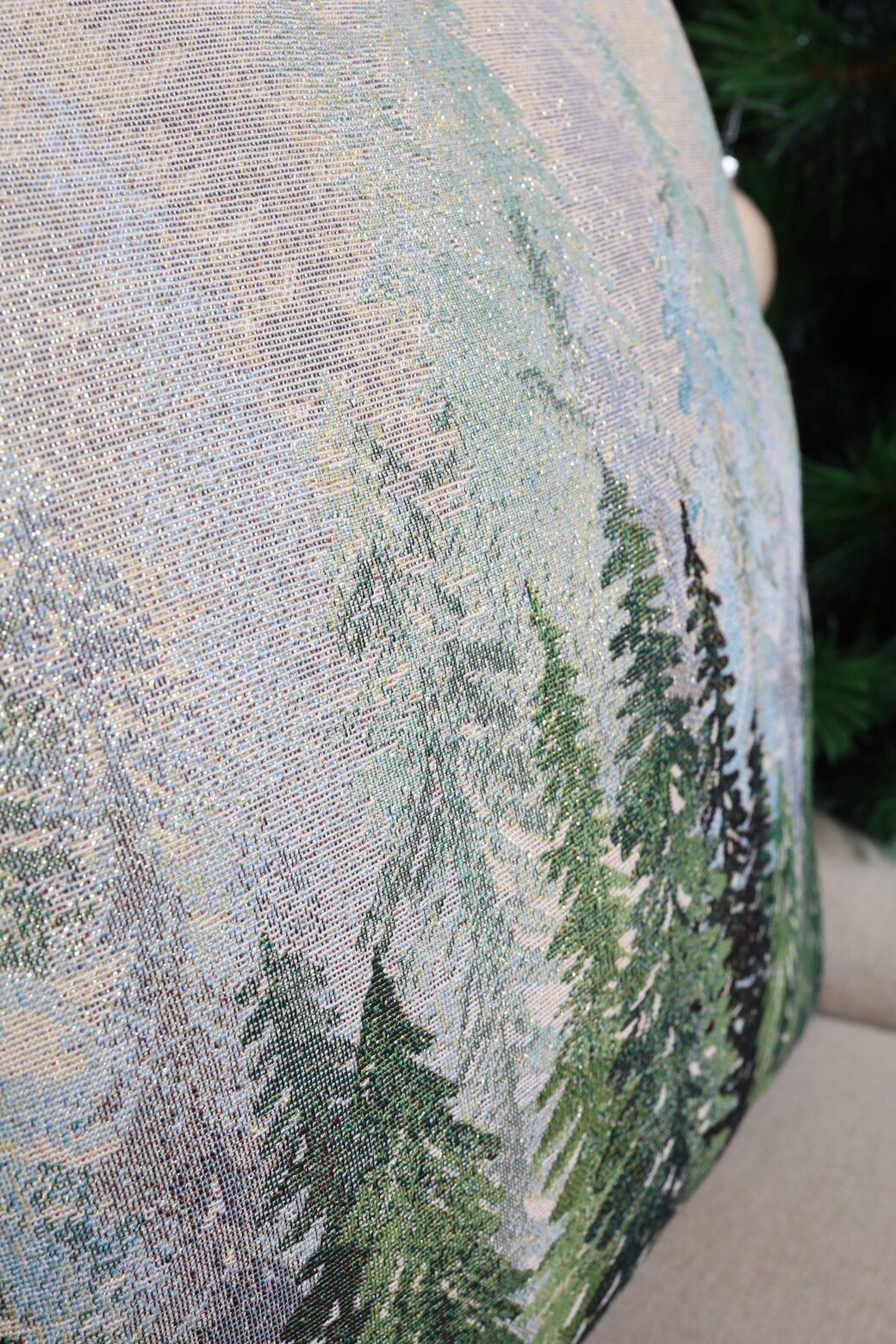 Dvipusis pagalvės užvalkalas Miškas (blizgus) - Image 4