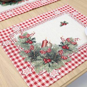 Kalėdinė stalo servetėlė Kalėdų vainikas