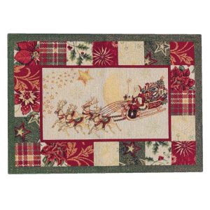 Kalėdinė stalo servetėlė Skriejantys elniai