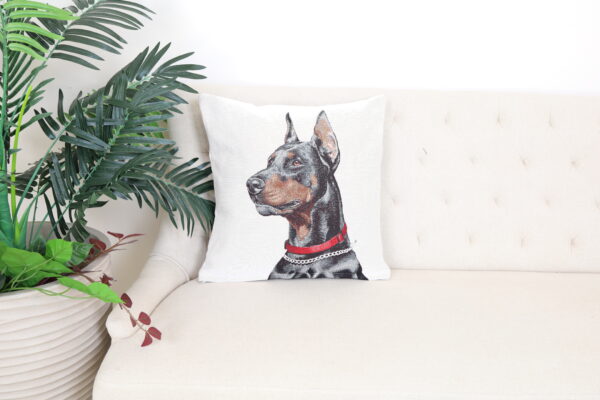 Dvipusis pagalvės užvalkalas Dobermanas - Image 2