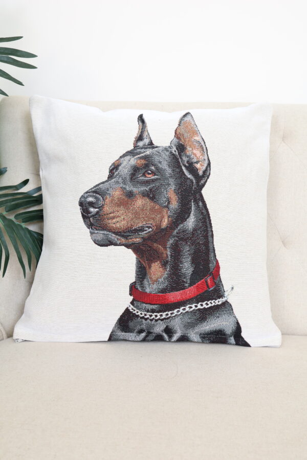 Dvipusis pagalvės užvalkalas Dobermanas - Image 4