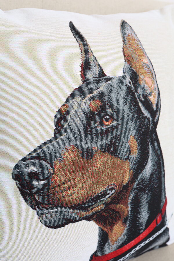 Dvipusis pagalvės užvalkalas Dobermanas - Image 5