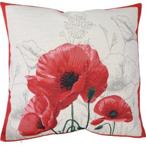 Pagalvės užvalkalas Raudonos aguonos