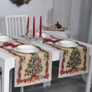 Kalėdinis stalo takelis Kalėdinė eglutė