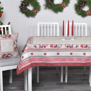 Kalėdinė staltiesė Dovanėlės (blizgi)