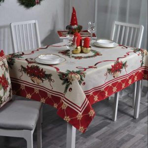 Kalėdinė staltiesė Kalėdinė žvaigždė (blizgi)