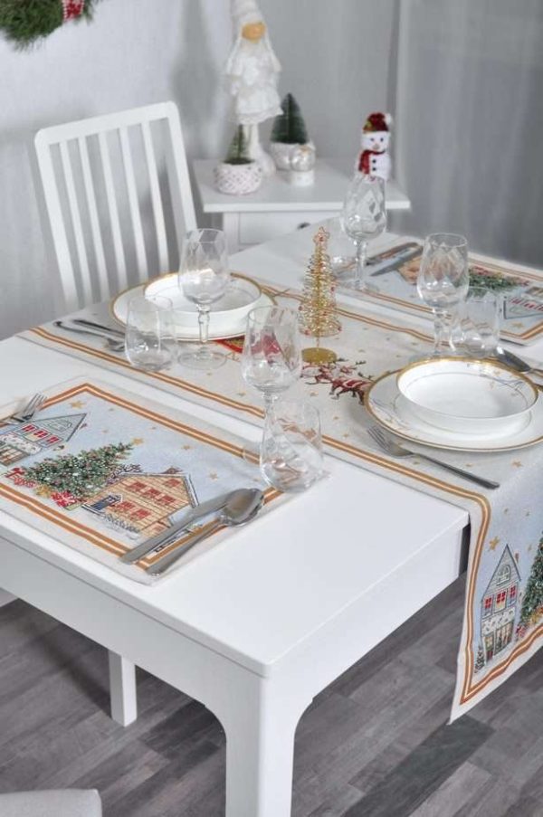 Kalėdinis stalo takelis Kalėdų miestelis - Image 3