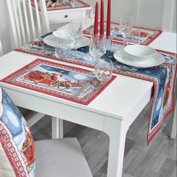 Kalėdinis stalo takelis Senelis rogėse - Image 3