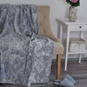 Lininė lovatiesė Rožės