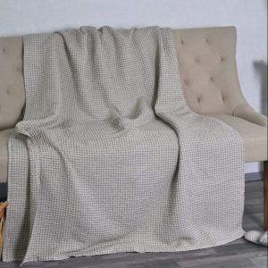 Lininė lovatiesė Rusvas vakaras