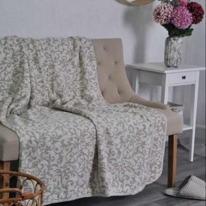 Lininė lovatiesė Augalų raštai