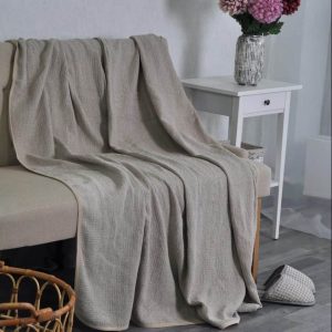 Lininė lovatiesė Gėlės