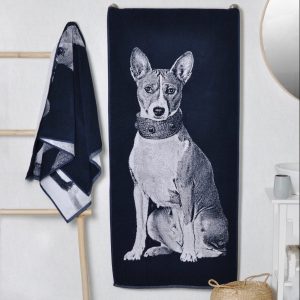 Medvilninis rankšluostis sėdintis Basendži