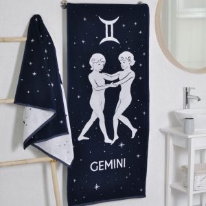 Medvilninis vonios rankšluostis Zodiakas Dvyniai