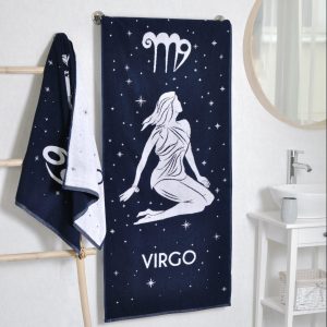 Medvilninis vonios rankšluostis Zodiakas Mergelė