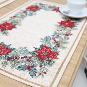 Kalėdinė stalo servetėlė Žiemos Girlianda (blizgi)