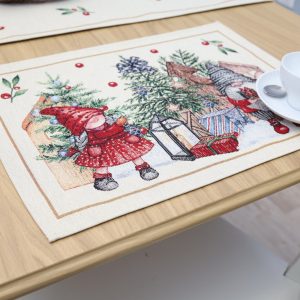 Kalėdinė stalo servetėlė Nykštukų Karalystė (blizgi)