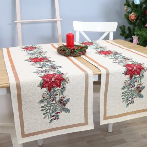 Kalėdinis Stalo takelis Žiemos Girlianda (blizgus)