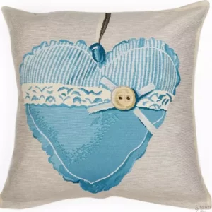 Pagalvės užvalkalas Mėlyna širdelė