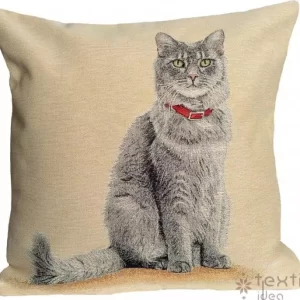 Dvipusis pagalvės užvalkalas Pilkas katinas