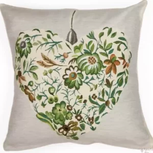 Pagalvės užvalkalas Žalia širdelė