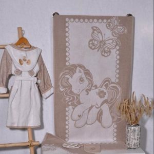 Vaikiškas vonios rankšluostis Poniukė