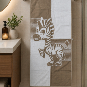Vaikiškas vonios rankšluostis Zebras