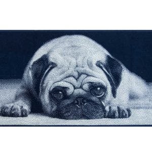 Medvilninis rankšluostis Gulintis mopsas