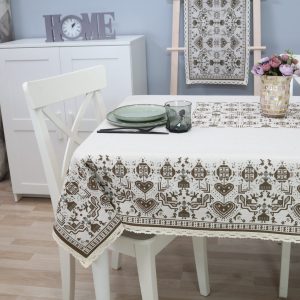 Medvilninė staltiesė Etnografija / 1 perkate – antra dovanų!