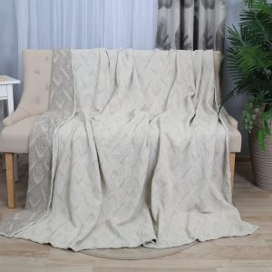 Lininė lovatiesė Plunksnos