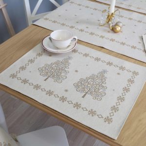 Kalėdinė stalo servetėlė Stebuklingos Šventės (blizgi)