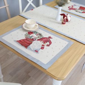 Kalėdinė stalo servetėlė Nykštukų Dovanos (blizgi)