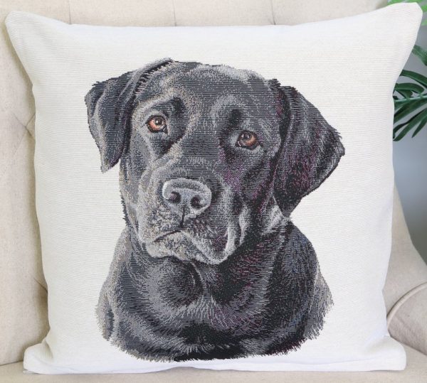 Dvipusis pagalvės užvalkalas Juodas labradoras