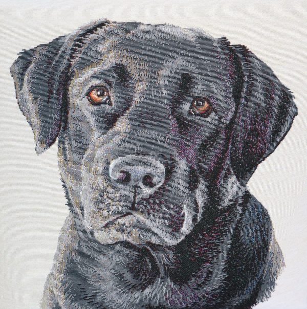 Dvipusis pagalvės užvalkalas Juodas labradoras - Image 3