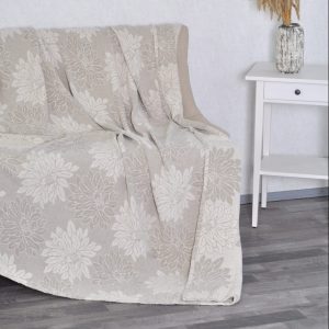 Lininė lovatiesė Chrizantemos