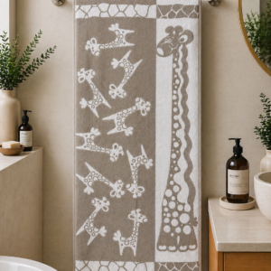 Vaikiškas vonios rankšluostis Žirafa