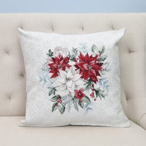 Pagalvės užvalkalas Puansetijos (blizgus)