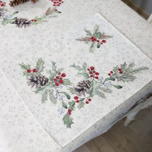 Kalėdinė stalo servetėlė Žiemos Asorti (blizgi)